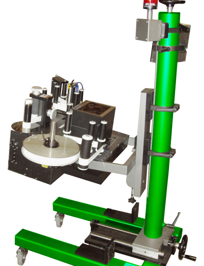The Single Head On A Stand Labeling System - Side View