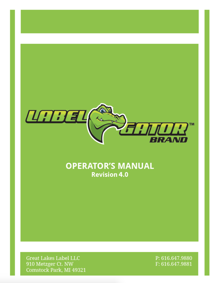 Label Gator Manual cover