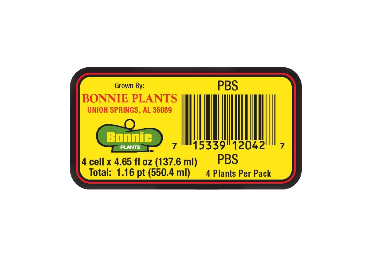 Bonnie Plants Labels