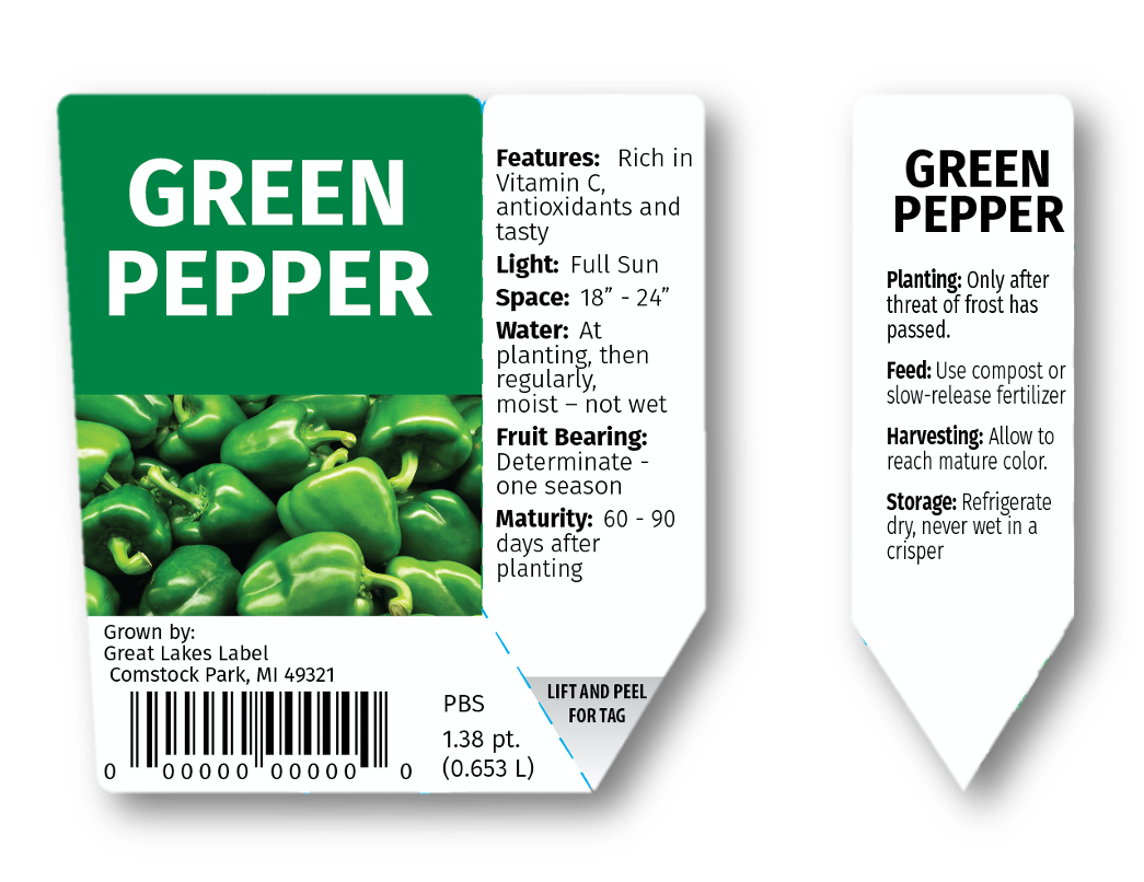 Label Gator Lagit ™ green pepper