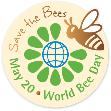may 20 world bee day logo