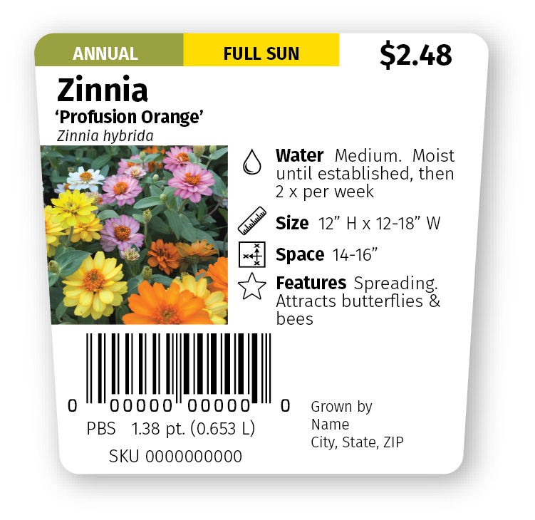 Partially Pre-Printed Picture label horticulture labels